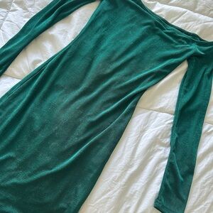 Princess Polly Green Off the Shoulder Bodycon Dress